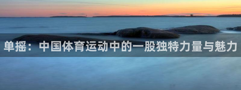 球新体育：单摇：中国体育运动中的一股独特力量与魅力