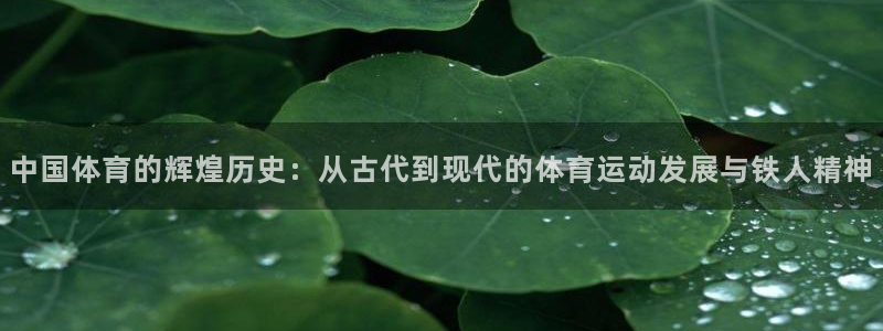 球新体育：中国体育的辉煌历史：从古代到现代的体育运动发展与铁人精神
